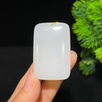 和田白玉无事牌挂件（32.5g）