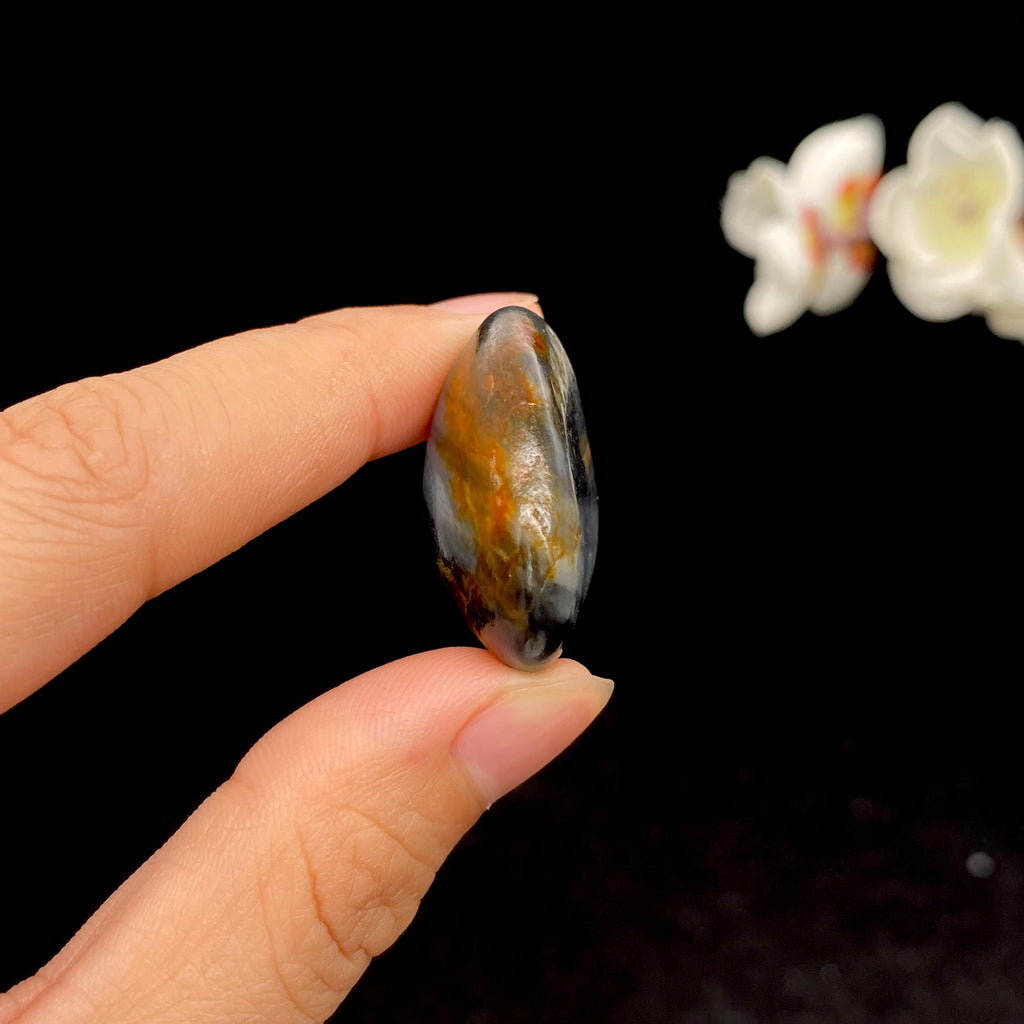 和田玉青花带黄皮籽料（14.8g）