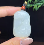 新疆和田玉籽料羊脂白玉佛公（24.3g）