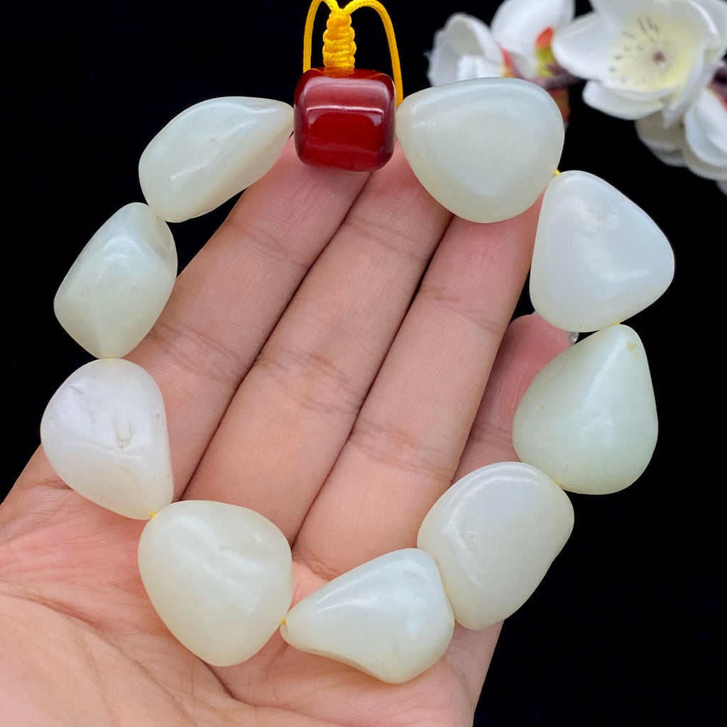 和田玉-白玉【精品手串】（95.6g）