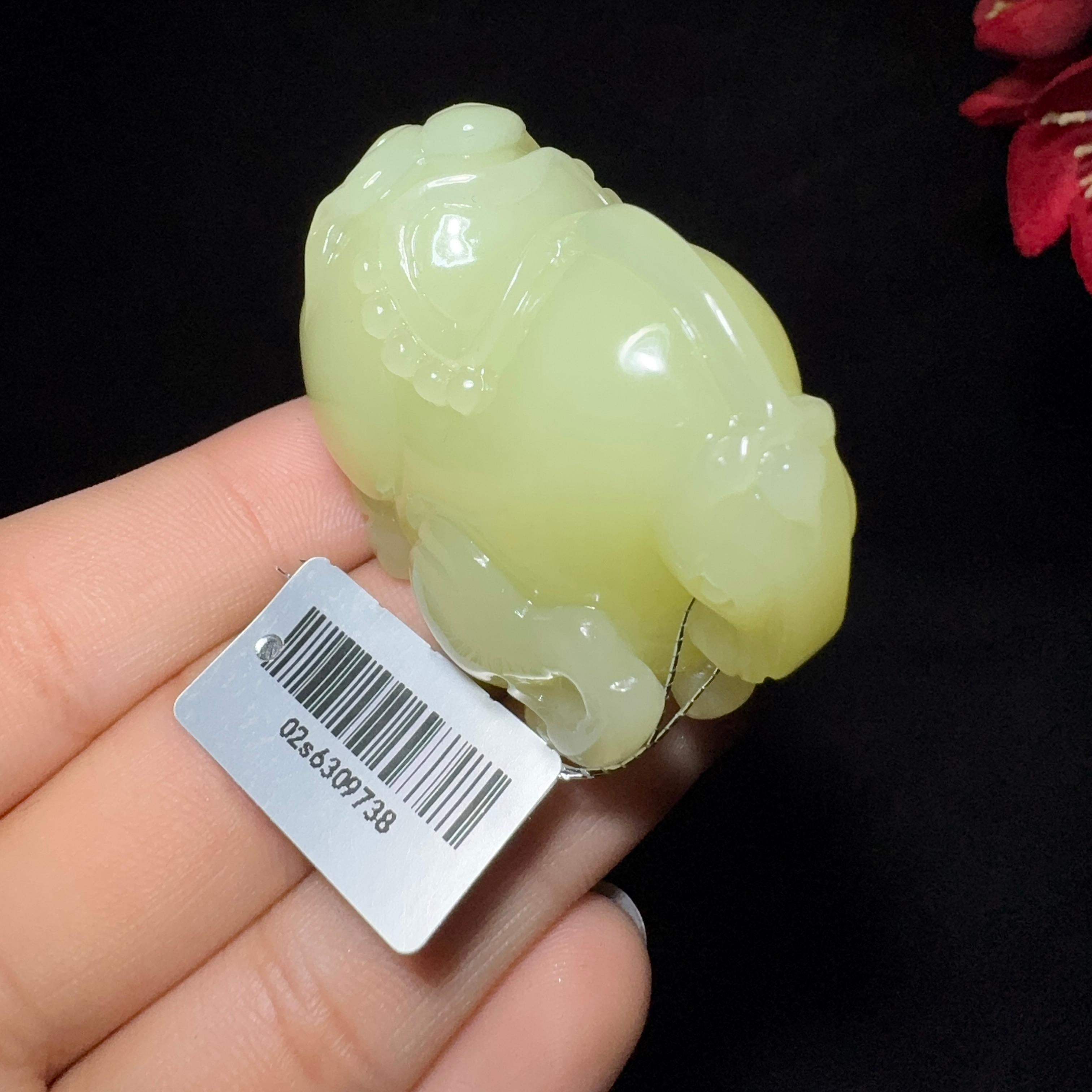 秒杀和田玉黄口马到成功挂件（69.0g）