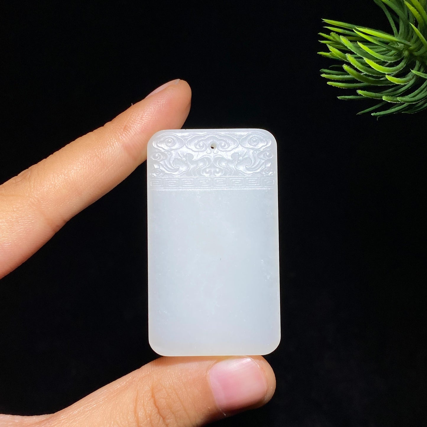 和田玉白玉平安无事牌（33.8g）