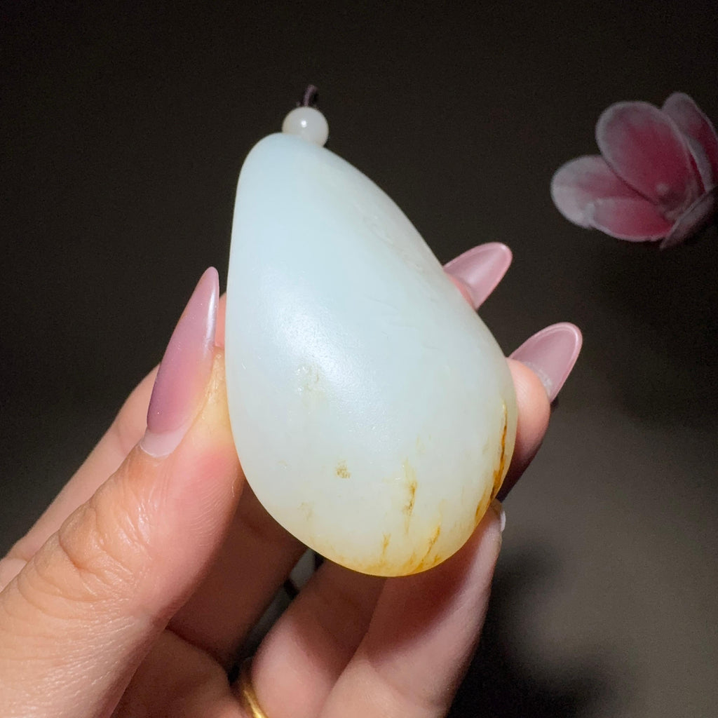 和田玉籽料挂件大势至菩萨（72.6g）