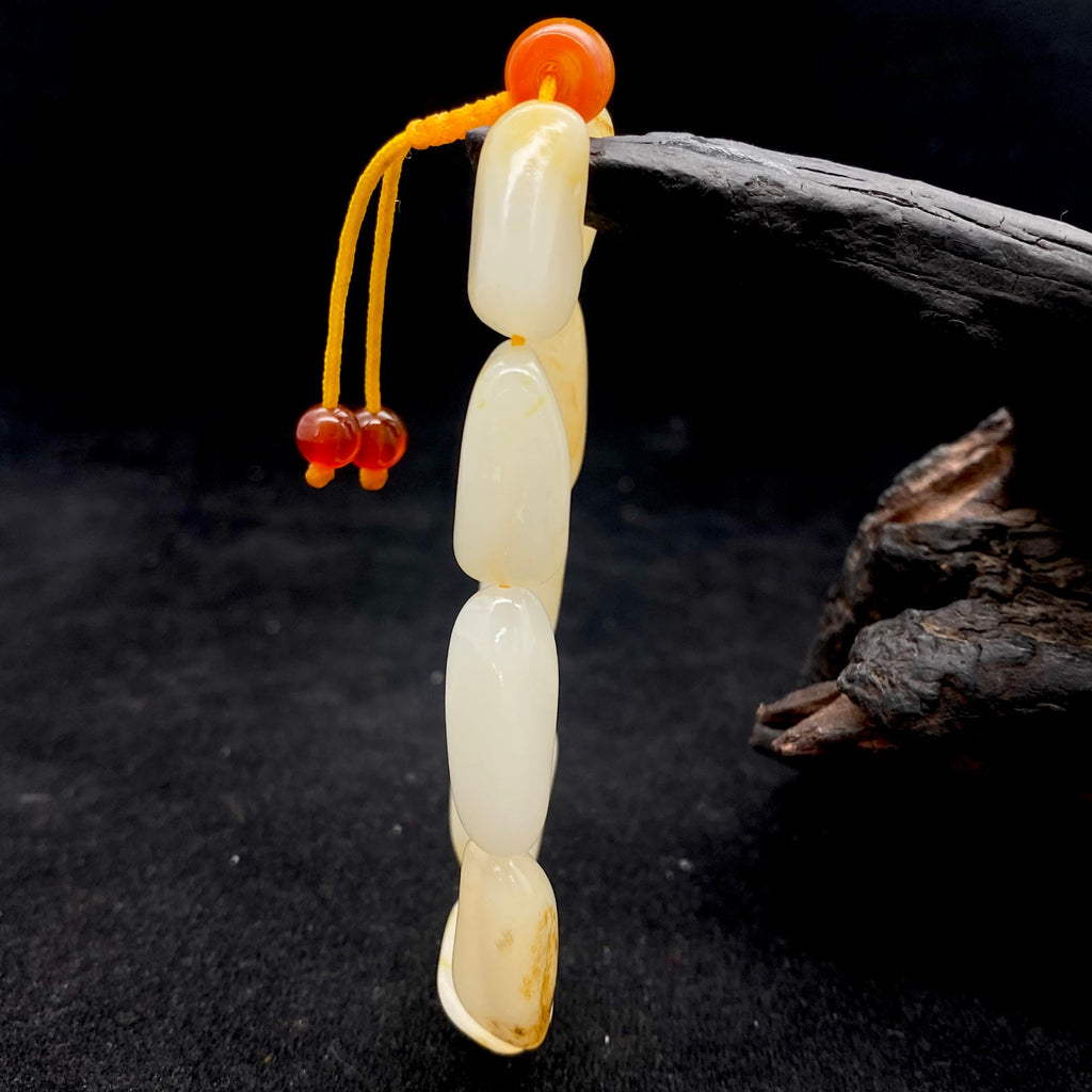和田玉洒金皮【精品手串】（26.2g）