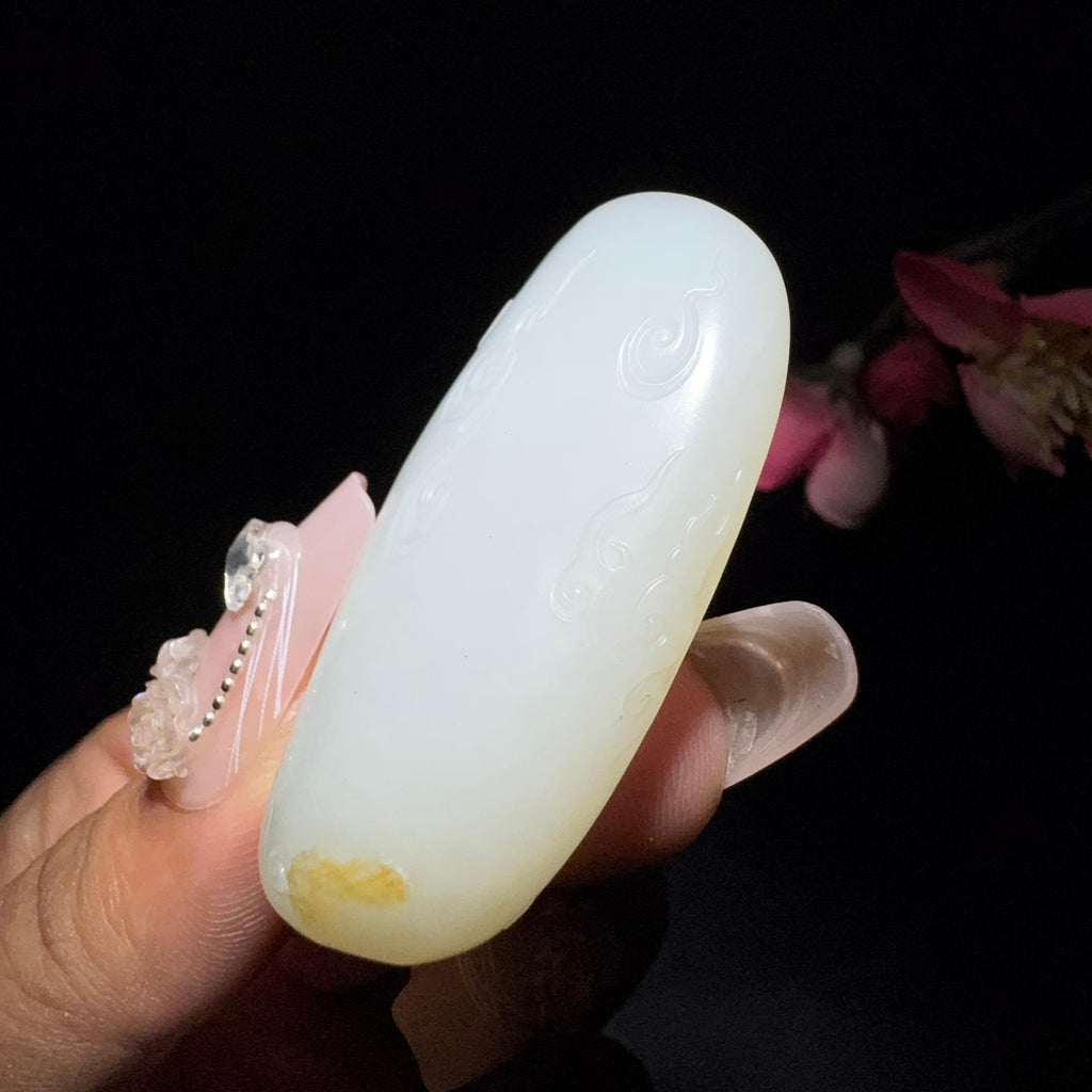 和田玉籽料挂件御龙观音（28.6g）