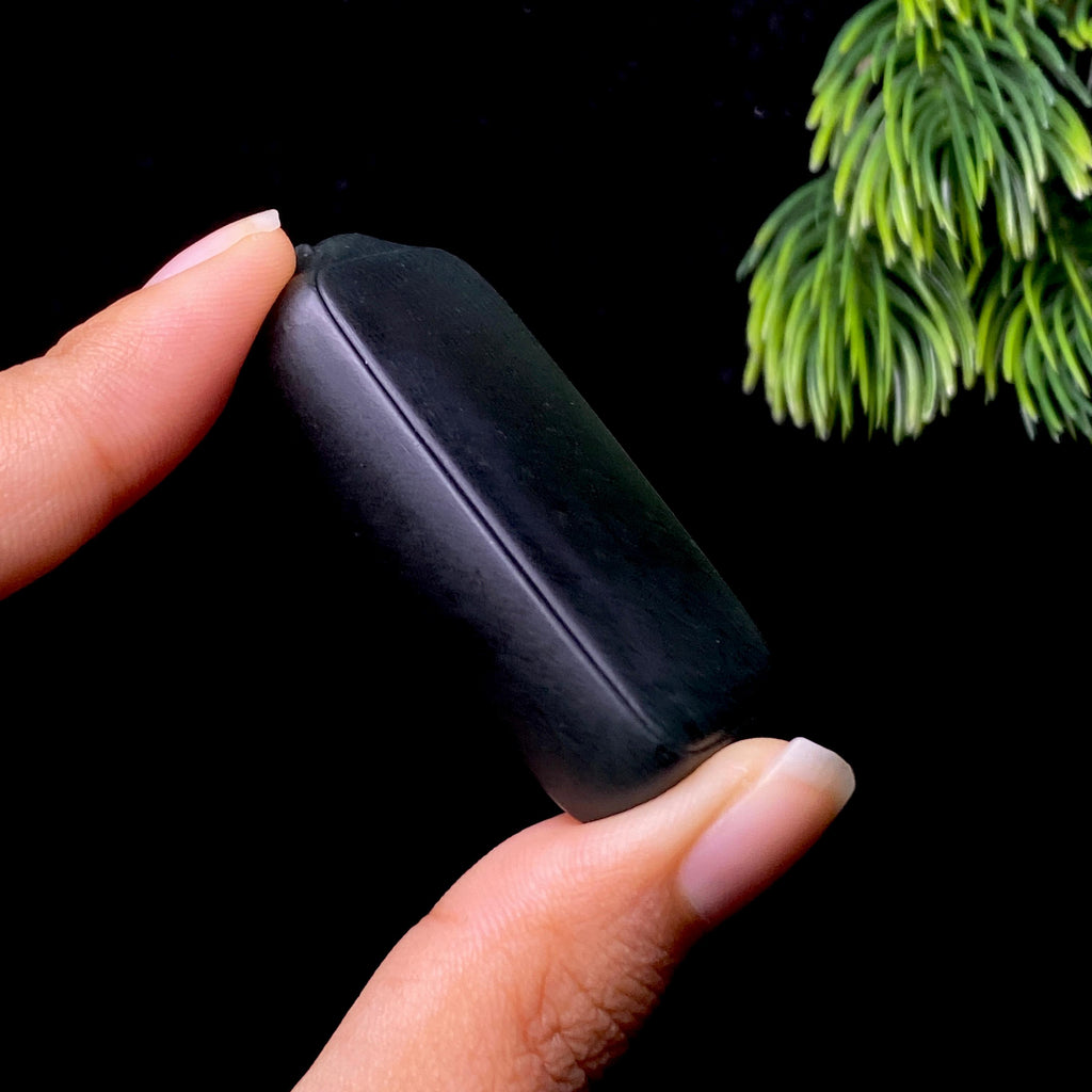 和田玉黑青无事牌（40.6g）