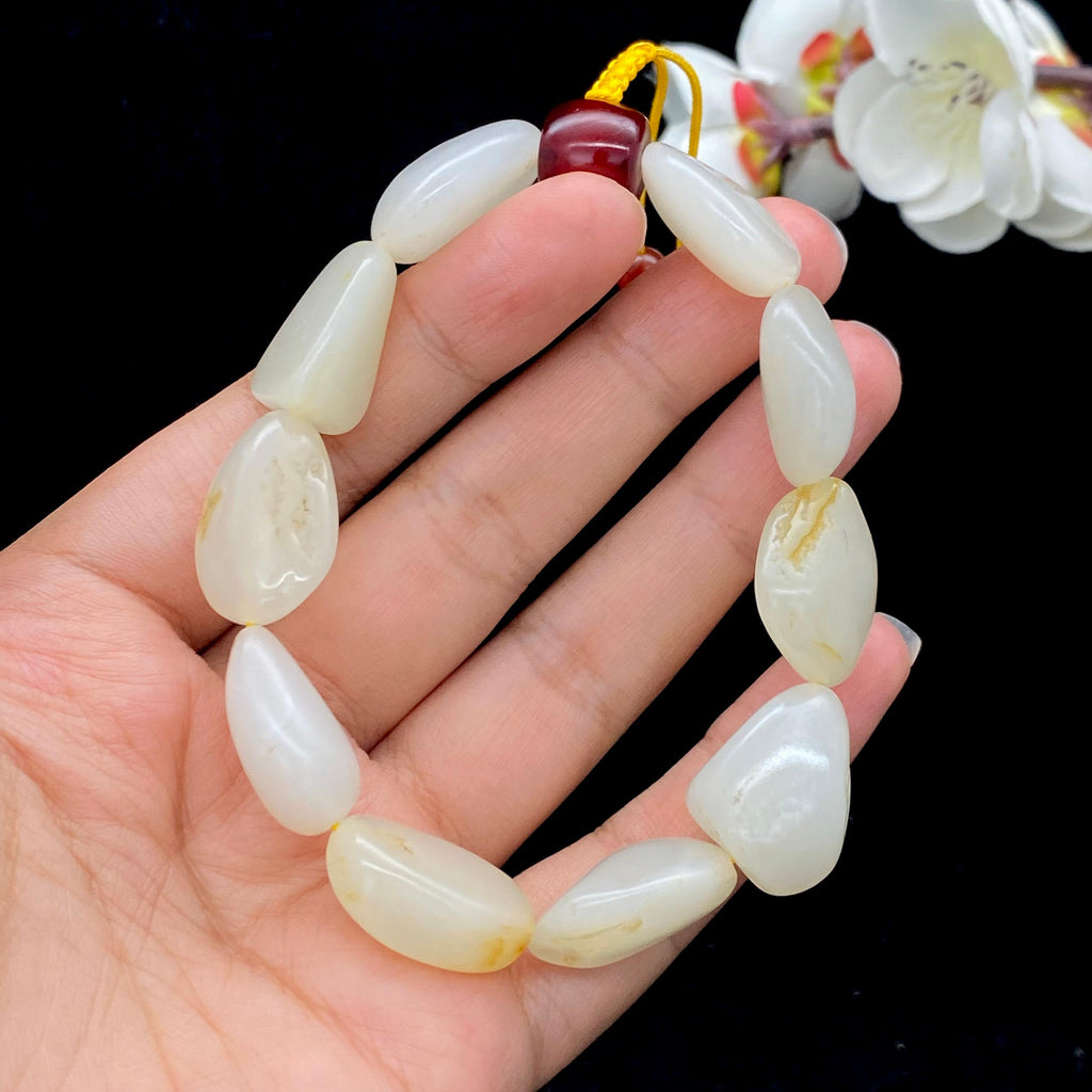和田玉白玉籽料【精品手串】（44.4g）