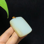 和田山料糖白玉无事牌挂件（60.7g）
