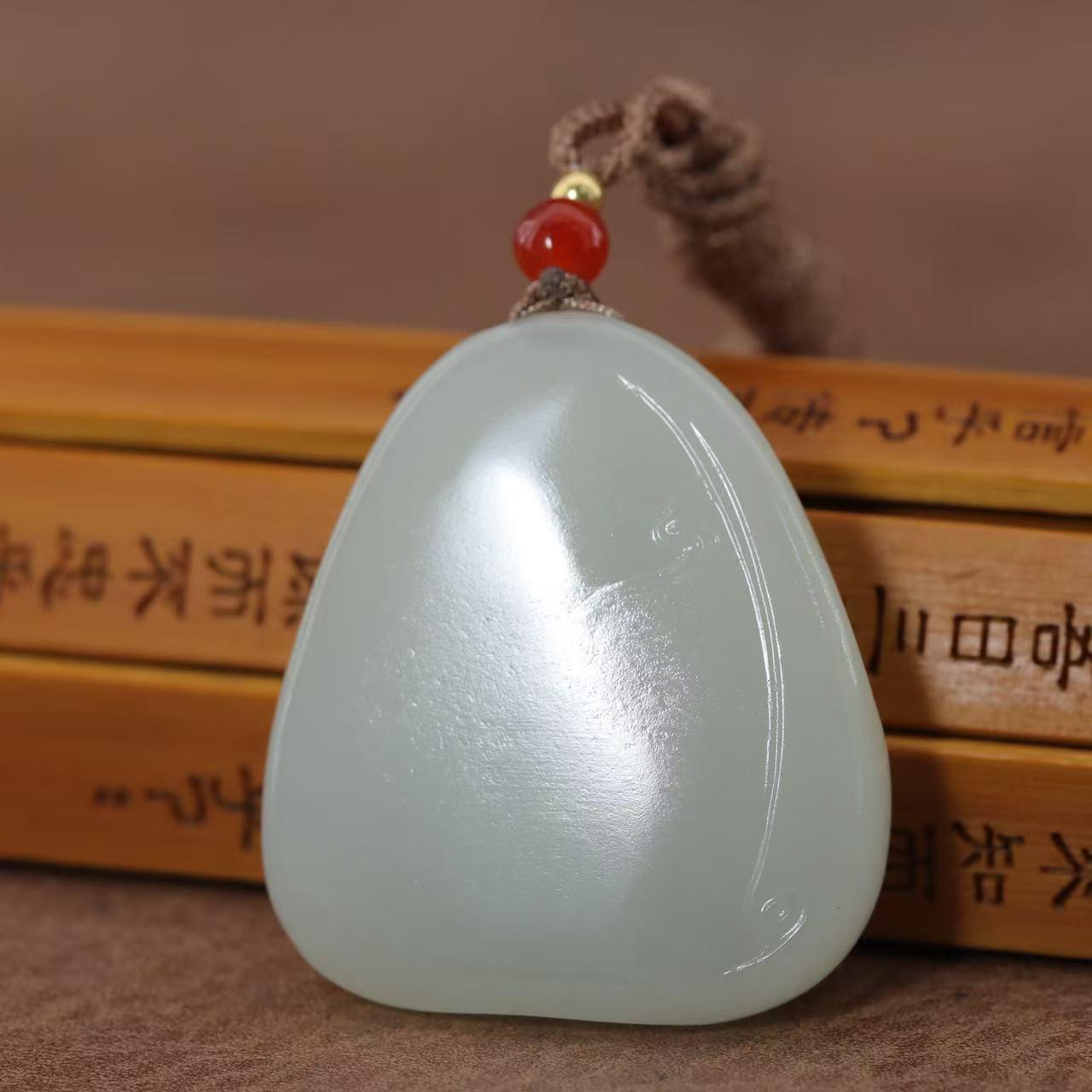 和田玉白玉弥勒佛吊坠（27g）