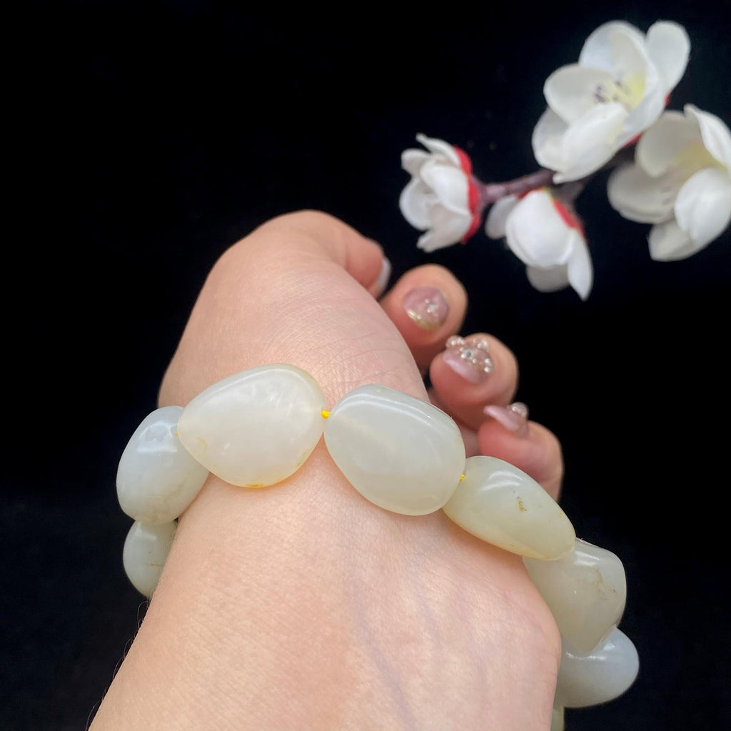 和田玉洒金皮【精品手串】（47.5g）