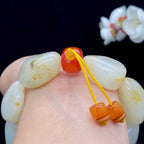 和田玉洒金皮籽料【精品手串】（106.3g）