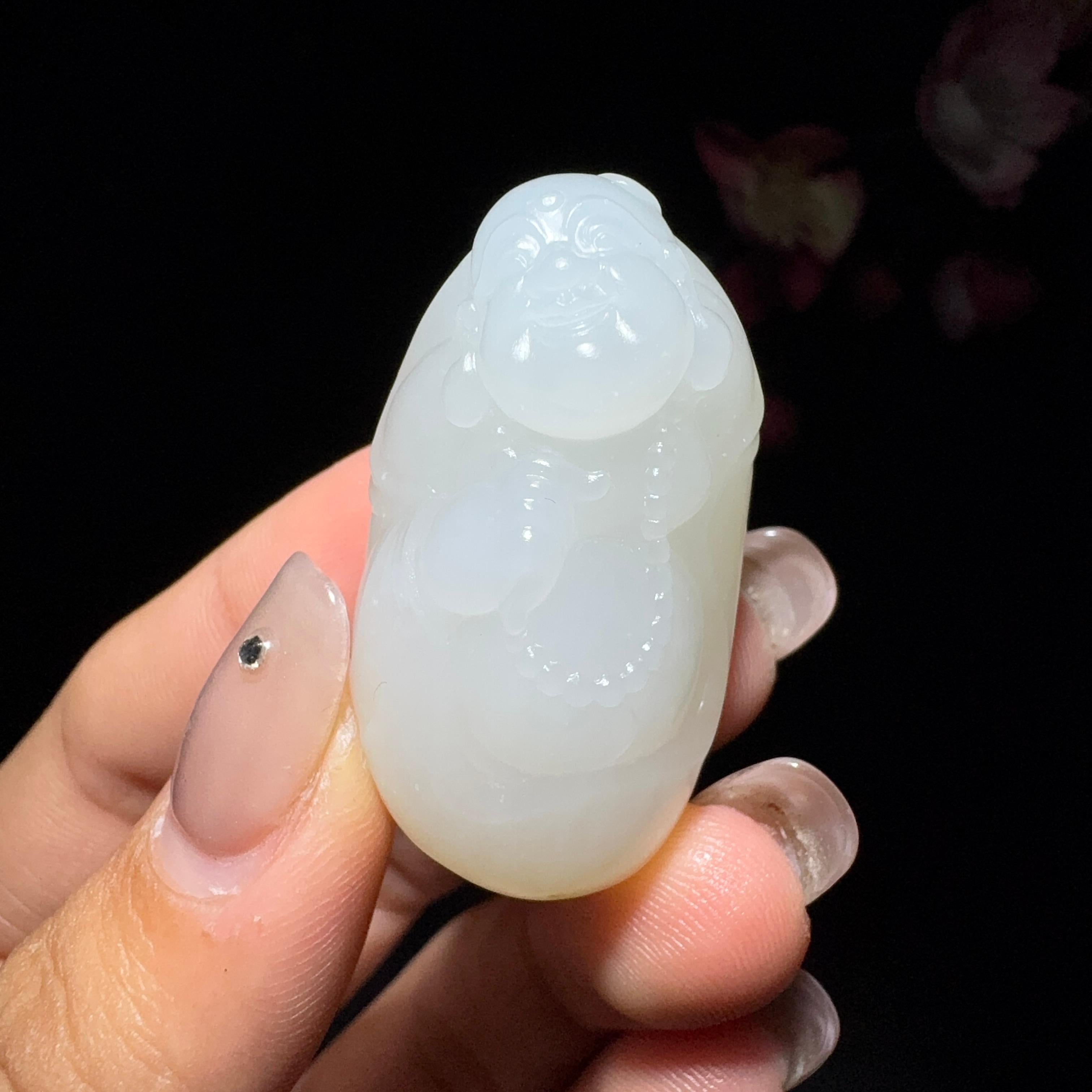 和田玉籽料挂件佛公（25.0g）
