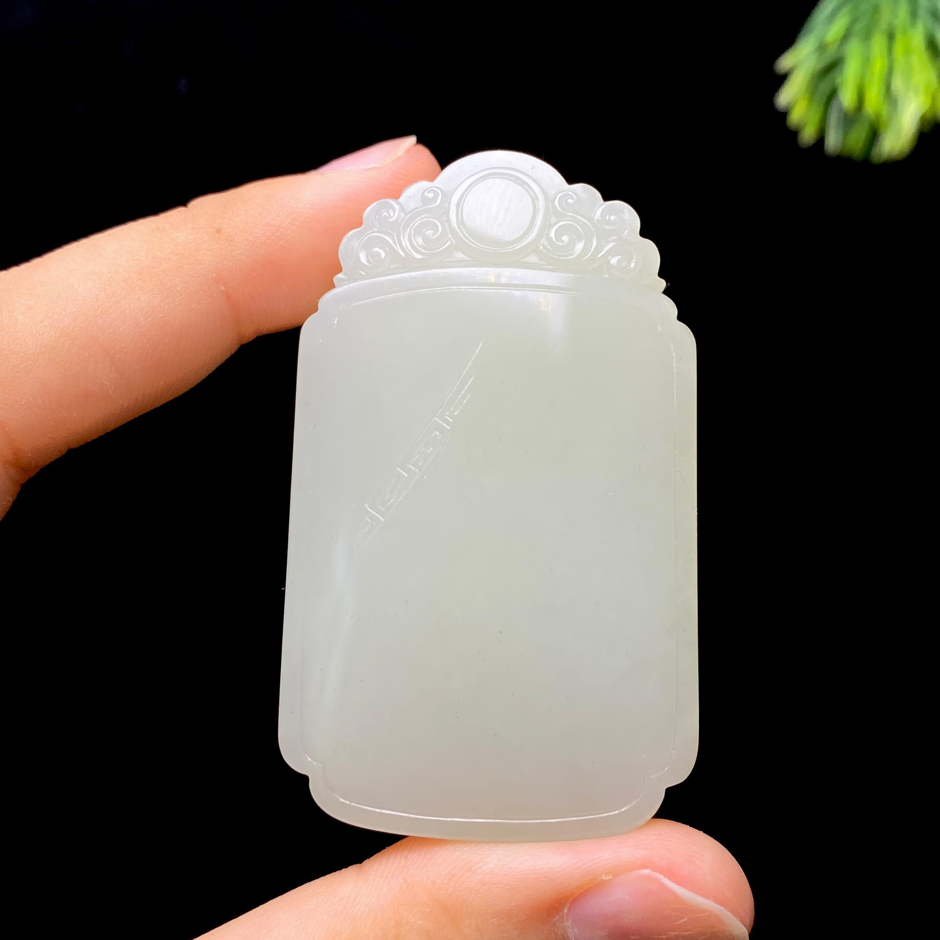 和田玉籽料无事牌（58.1g）