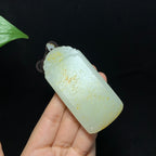 收藏级和田玉洒金皮籽料无事牌挂件（87.2g）