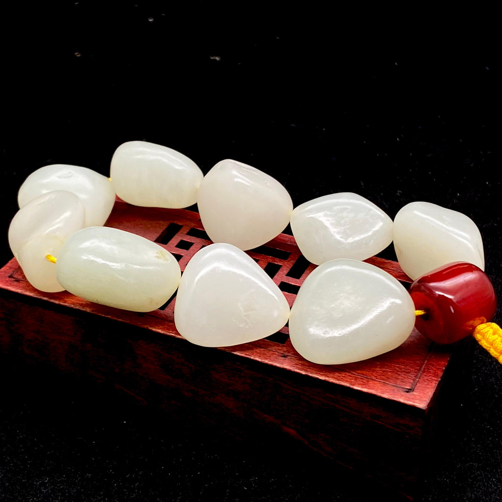 和田玉-白玉【精品手串】（95.6g）