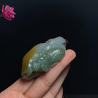 高品质玉龙喀什河洒金皮籽料老子问经（62.5g）