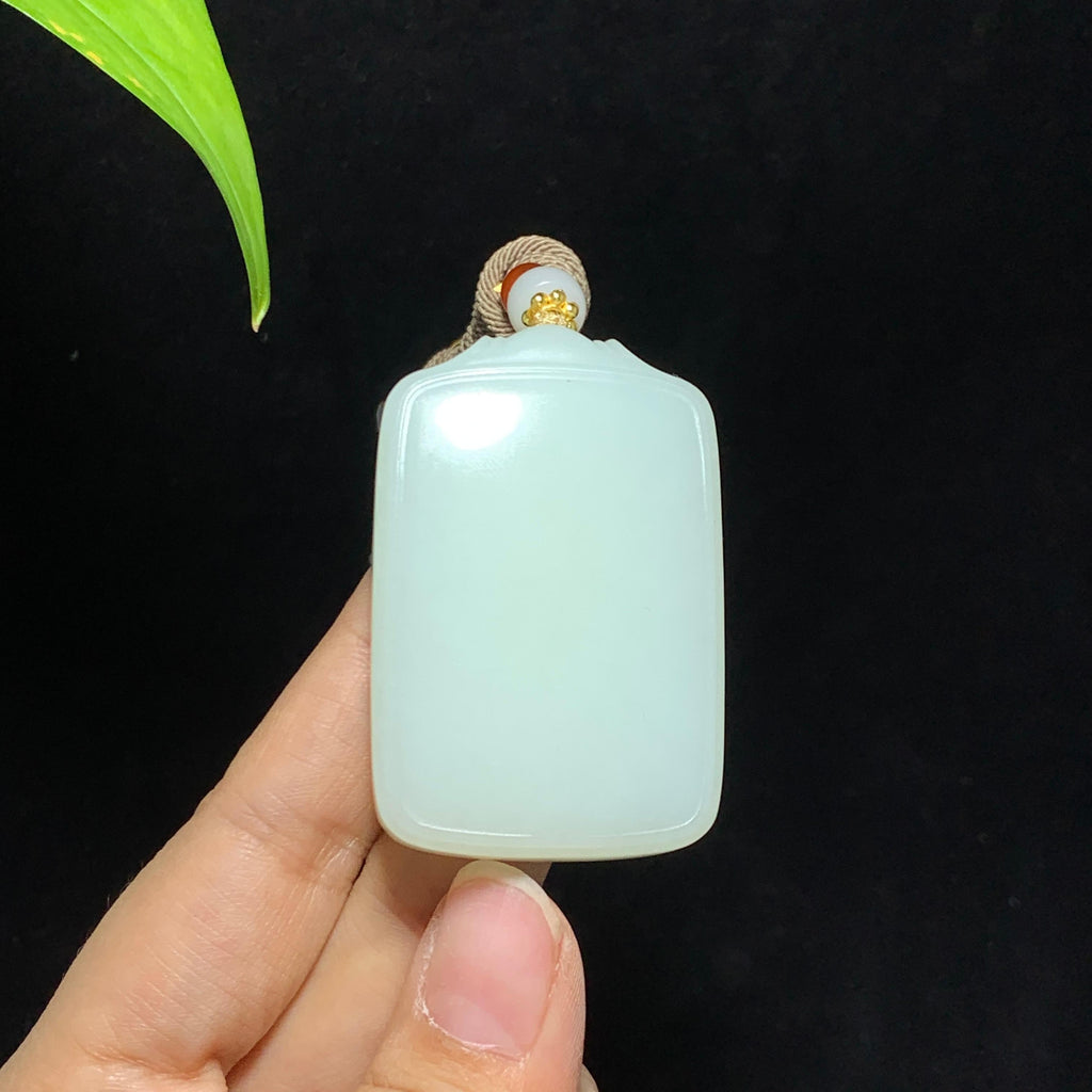 和田山料白玉无事牌挂件（57.3g）