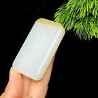和田玉糖白无事牌（53.6g）