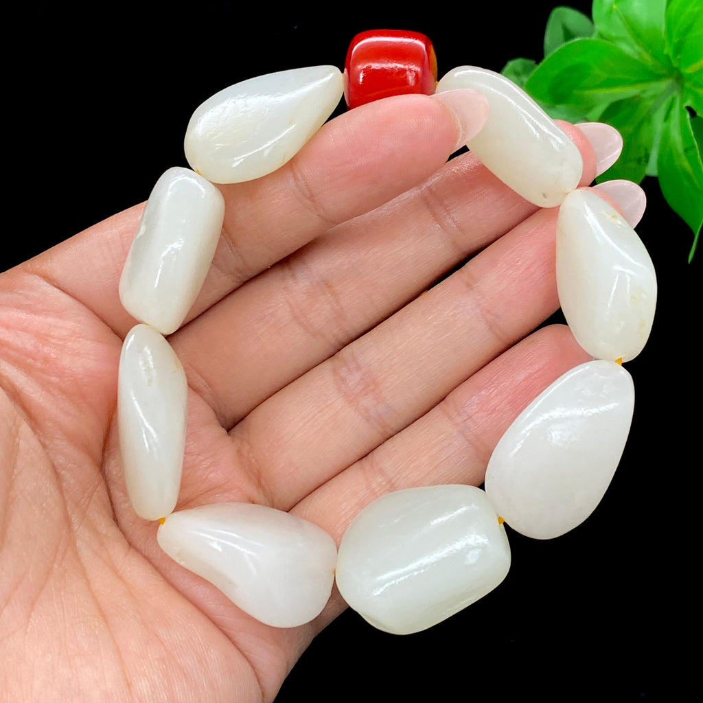 和田玉白玉籽料【精品手串】（76.1g）