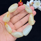 和田玉洒金皮籽料【精品手串】（65.3g）