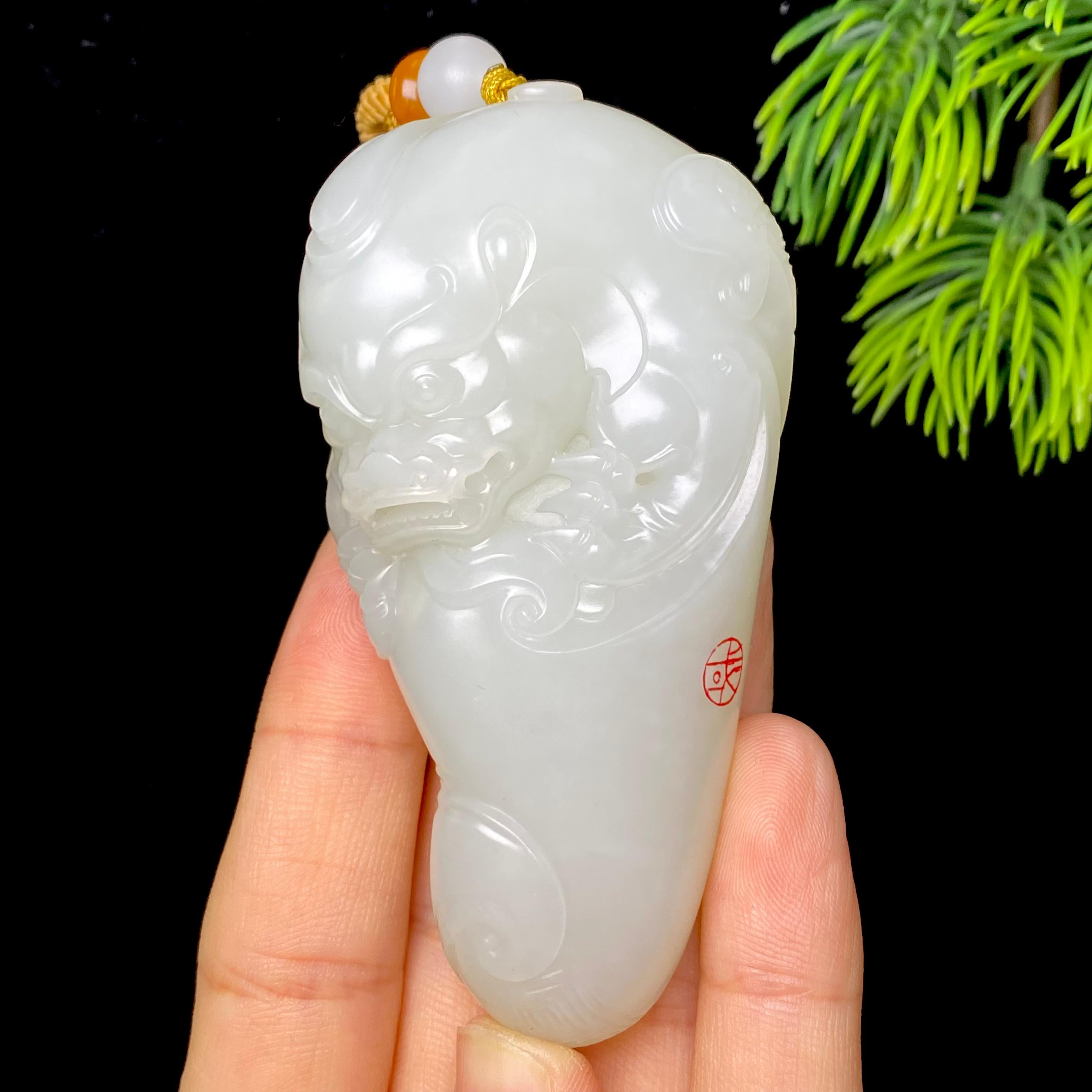 和田玉籽料貔貅把件（118.6g）