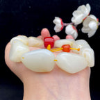 和田玉洒金皮籽料【精品手串】（76.3g）