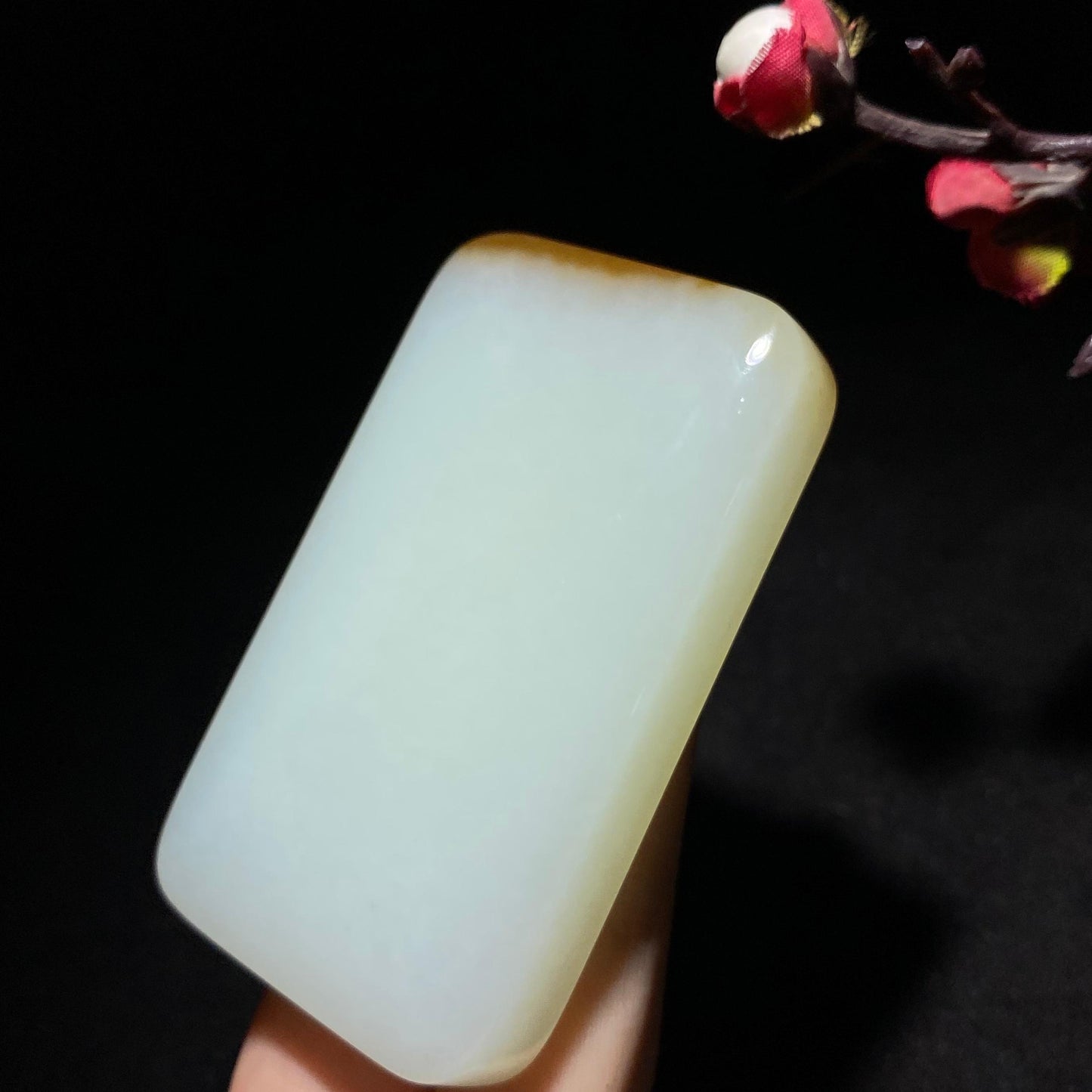 传承精品糖白玉无事牌（85.5g）