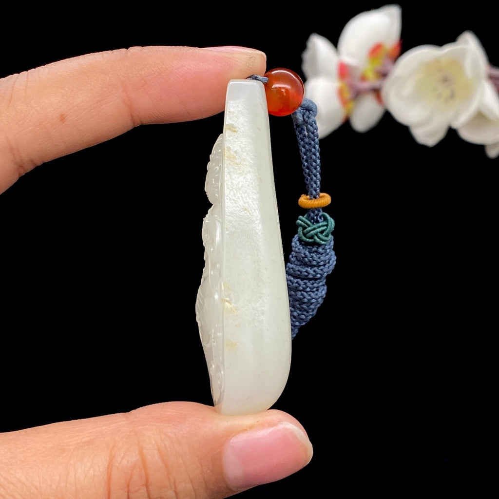 和田玉白玉籽料【坐观音】挂件（35g）