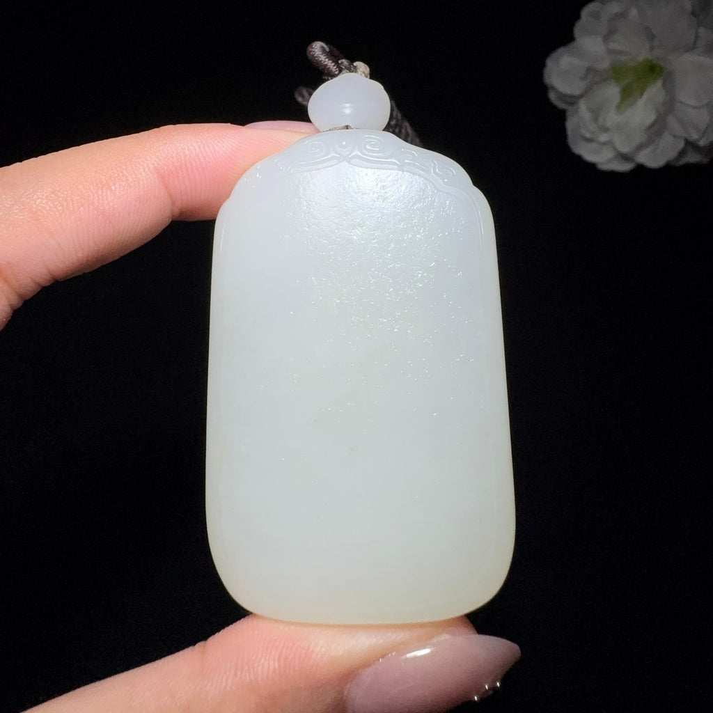 和田玉籽料平安无事牌（68.2g）
