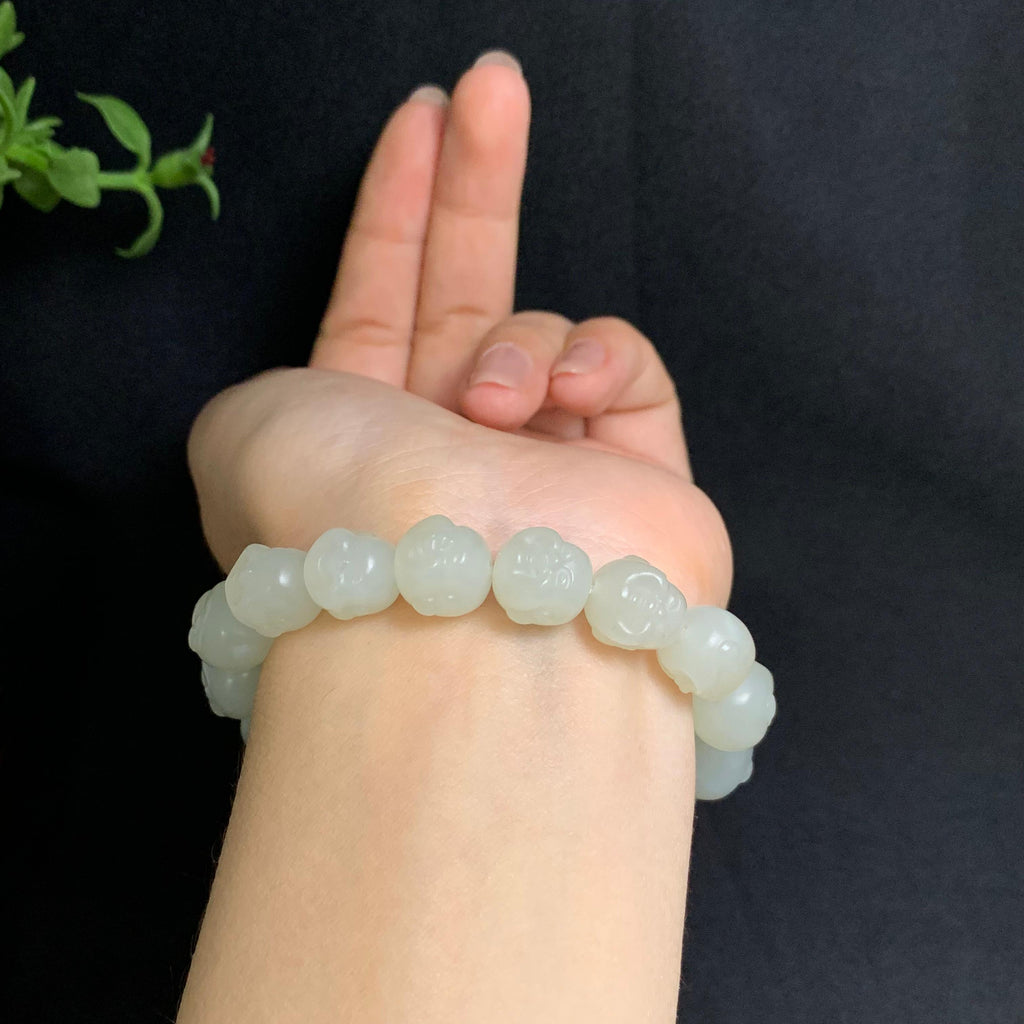 和田山料白玉佛头手串（37.0g）