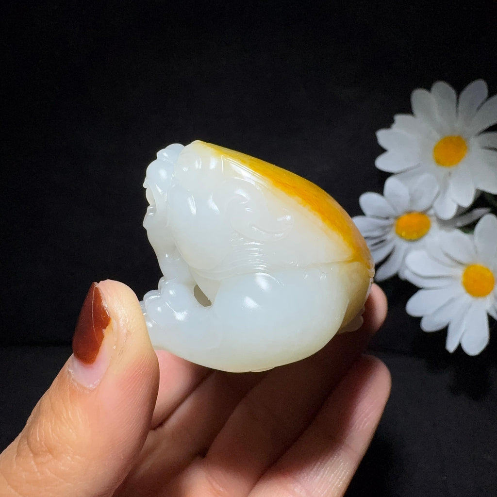 和田玉籽料手把件貔貅（130.0g）