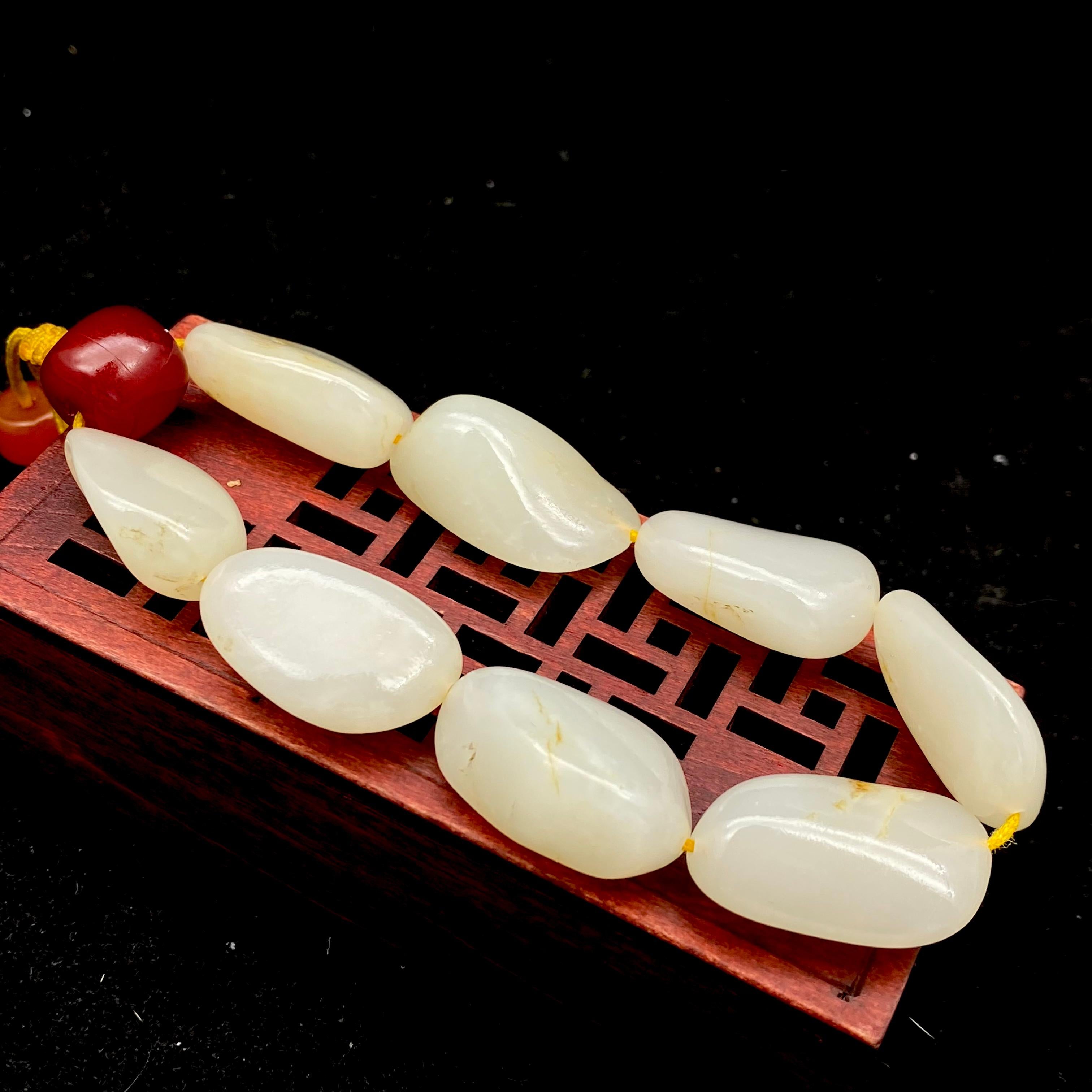 和田玉白玉【精品手串】（53g）