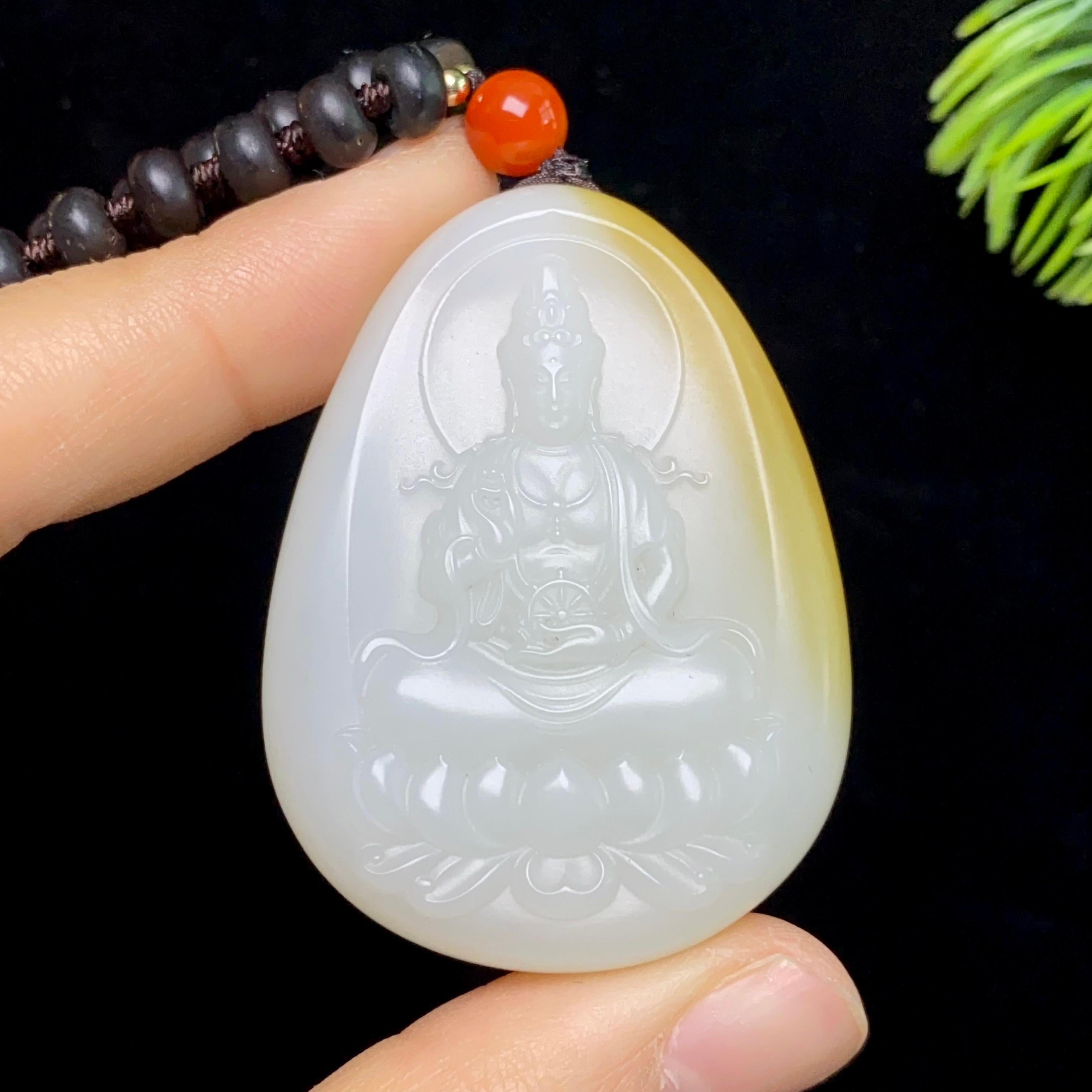 和田玉糖白观音（42.2g）