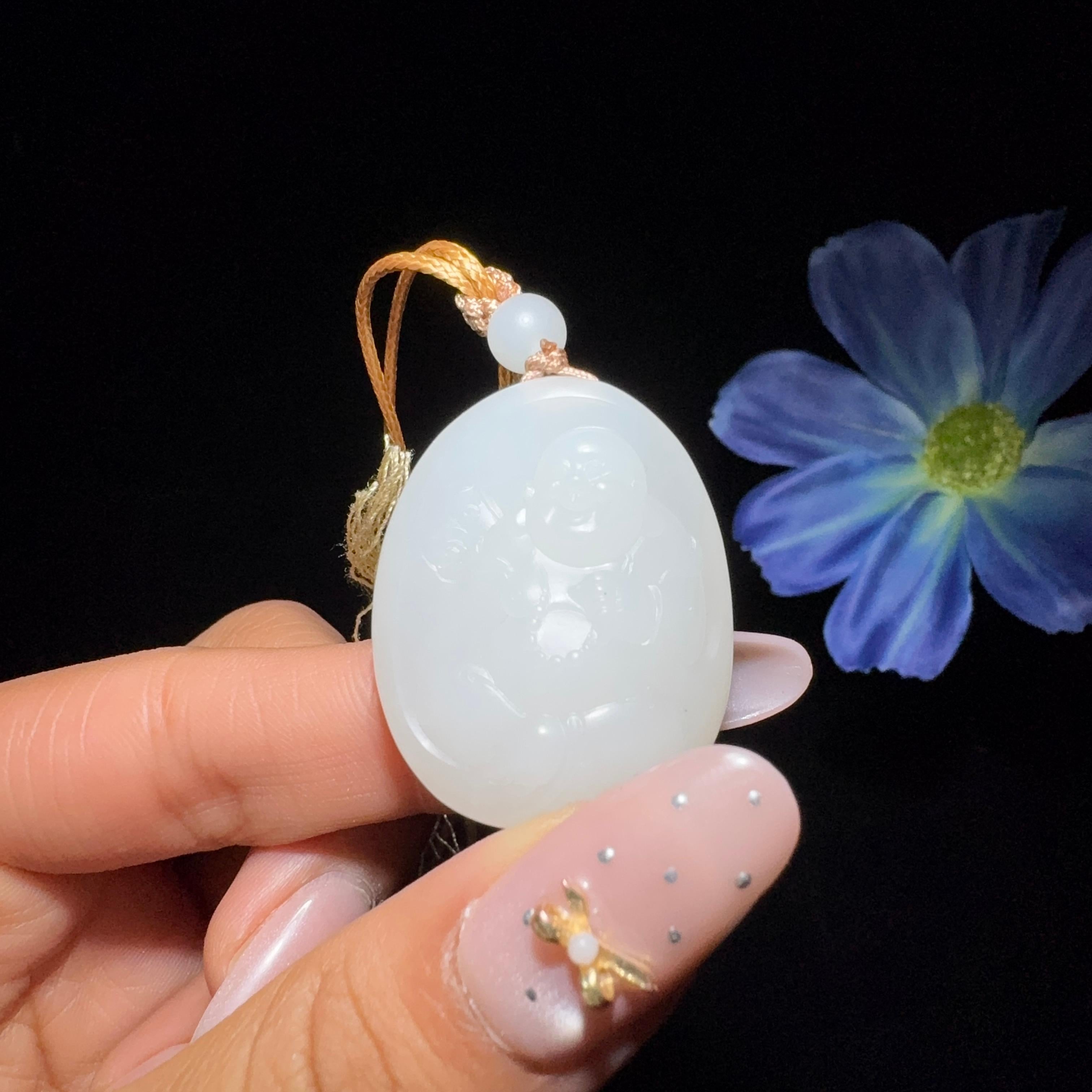 秒杀和田玉籽料佛公挂件（19.7g）
