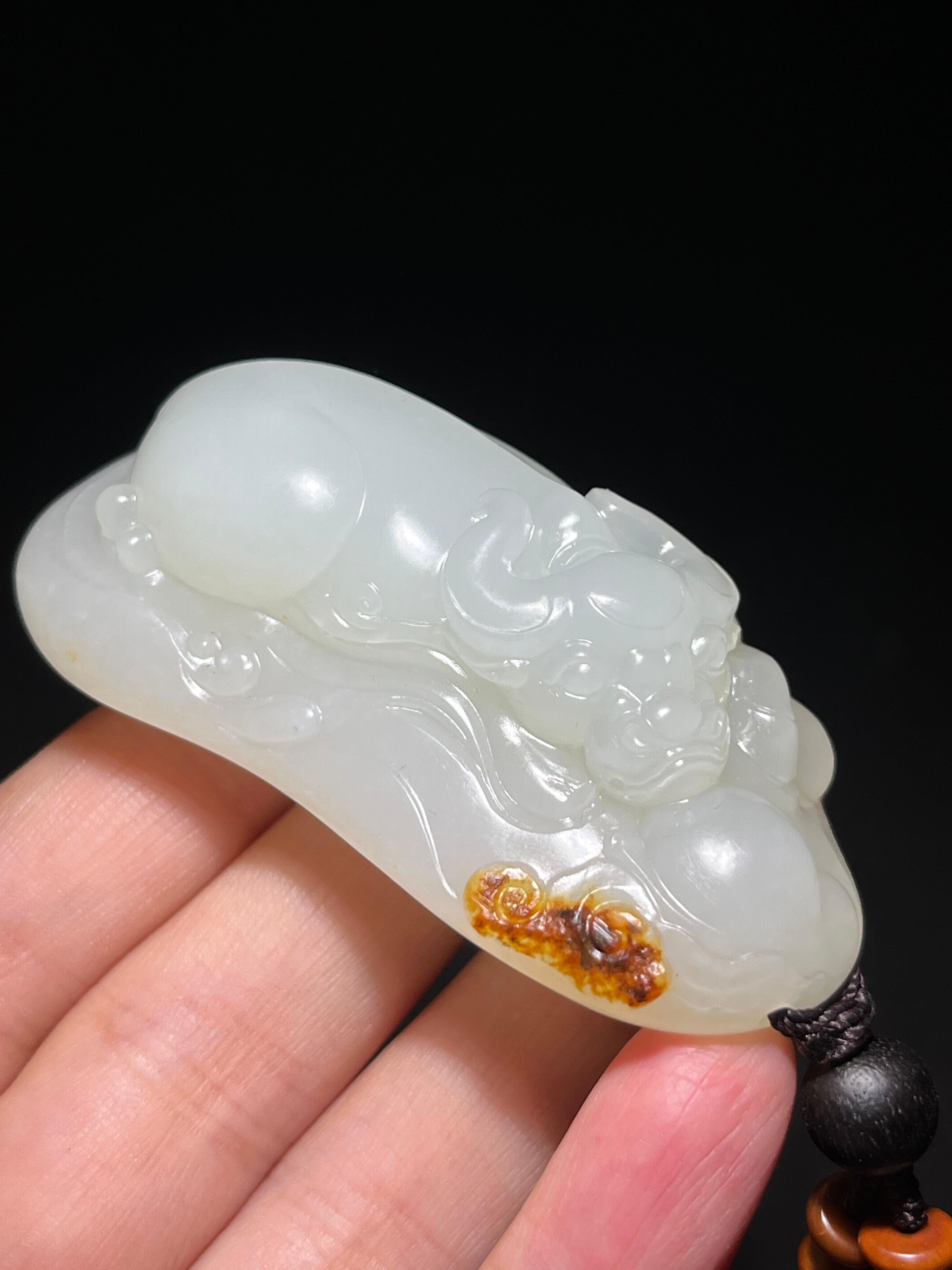 和田玉籽料白玉扭转乾坤（60.0g）