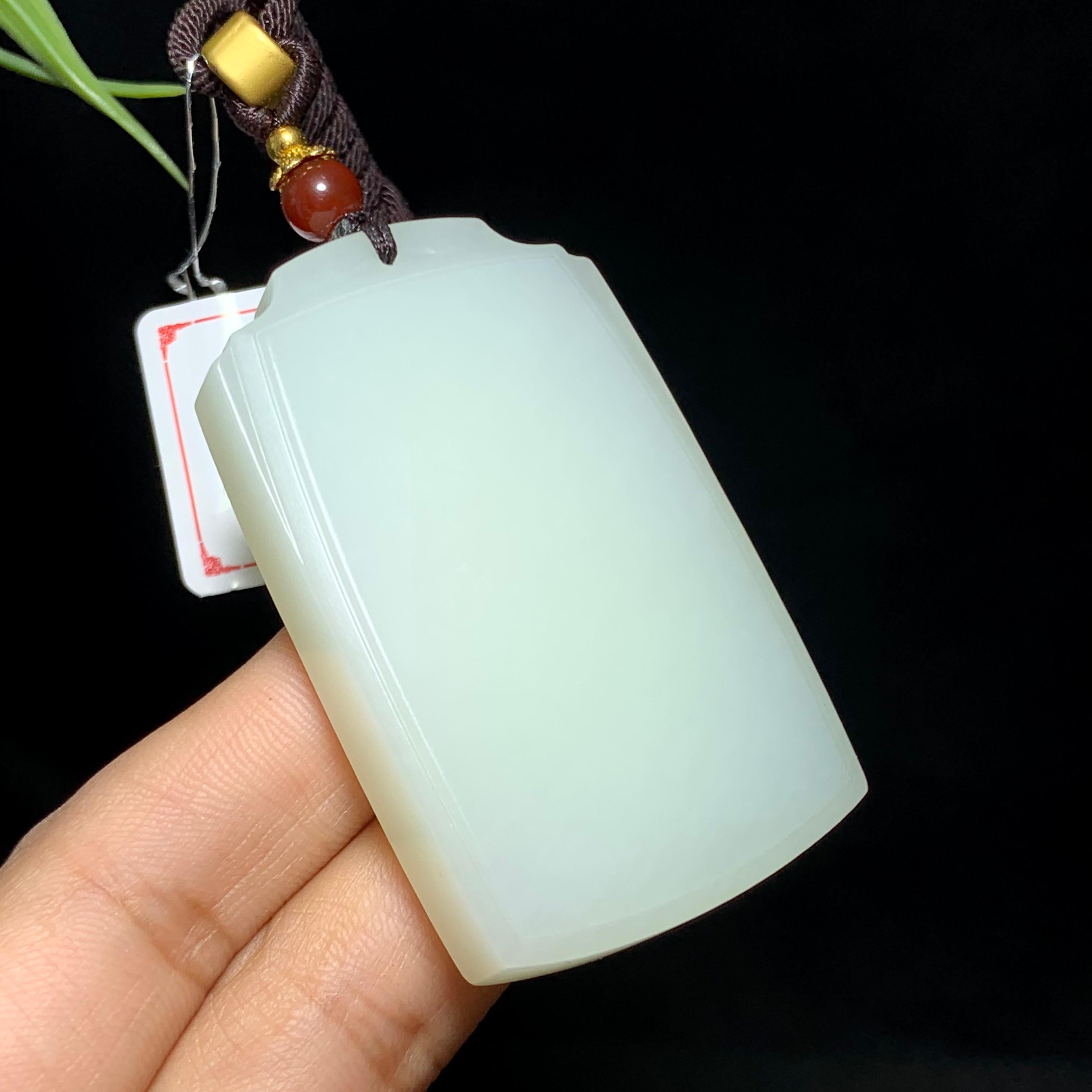 和田白玉平安无事牌（50.0g）