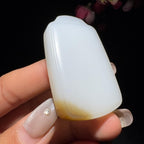 和田玉糖白平安牌（43.0g）