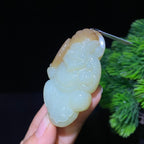 和田糖白玉财神挂件（54.8g）