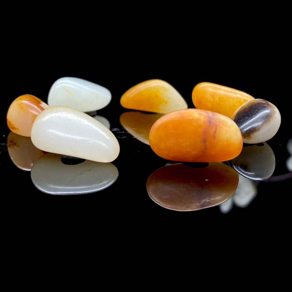 和田玉聚黄皮籽料手串籽（38.9g）