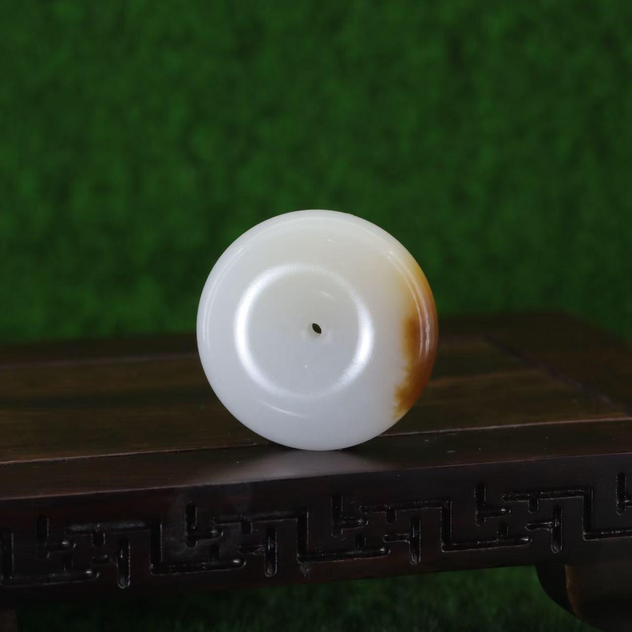 和田玉糖白平安扣吊坠（20.3g）