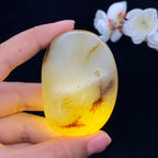 和田玉洒金皮籽料手把件（113.9g）