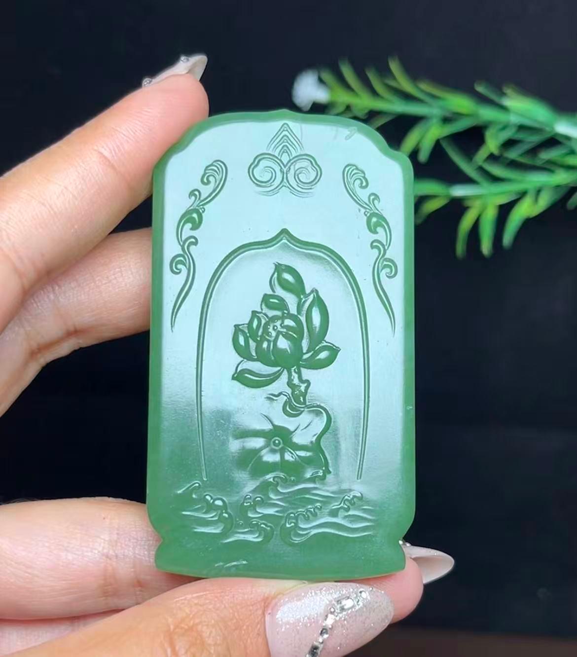 和田玉碧玉观音（50.6g）