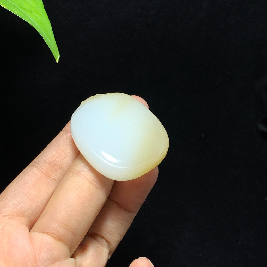 和田山料糖白玉无事牌挂件（33.7g）