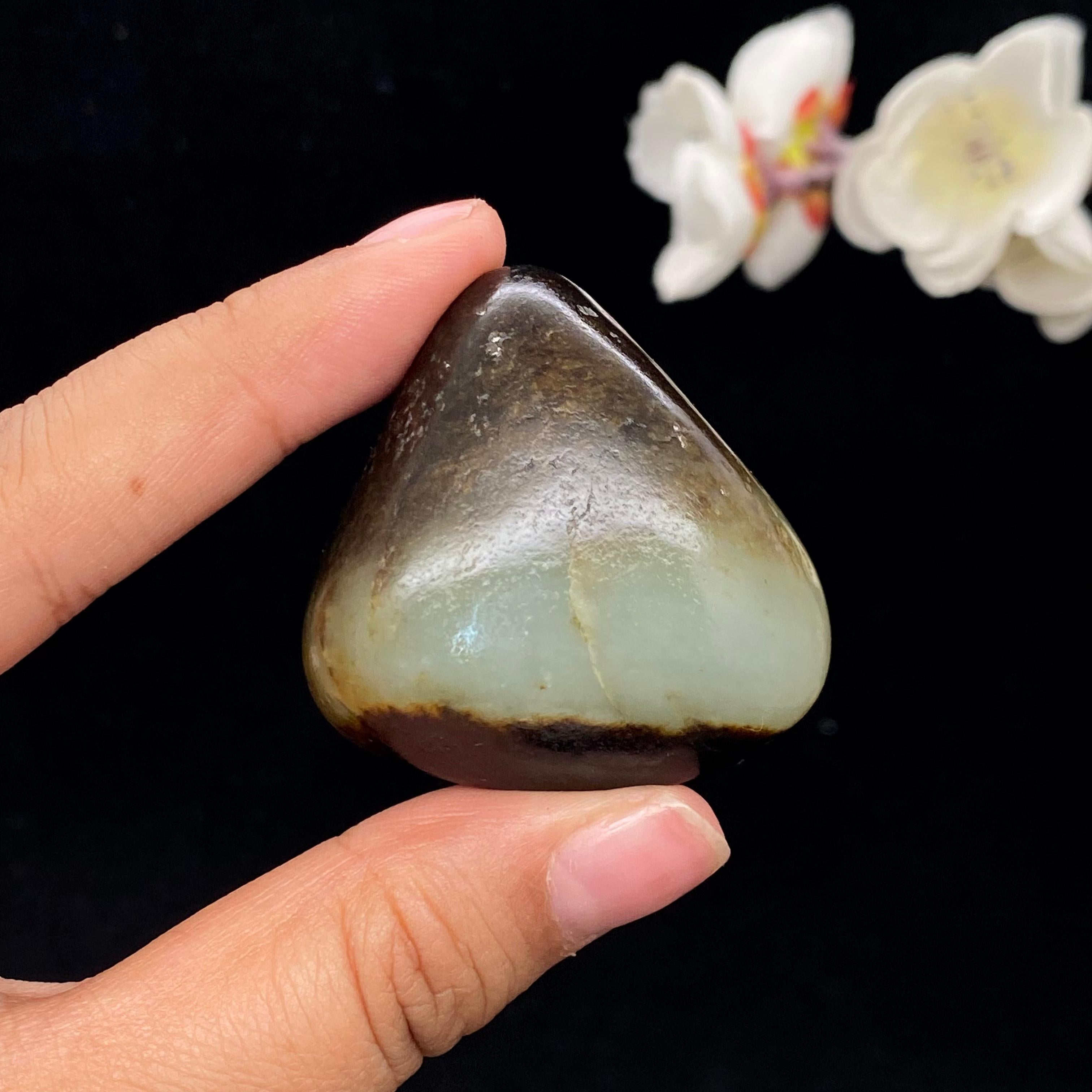 和田玉聚黑皮籽料（63.3g）