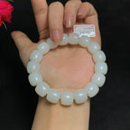 精品和田白玉直切珠手串（64.0g）