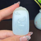 新疆和田玉且末料羊脂玉生肖鼠数你有钱（38.5g）