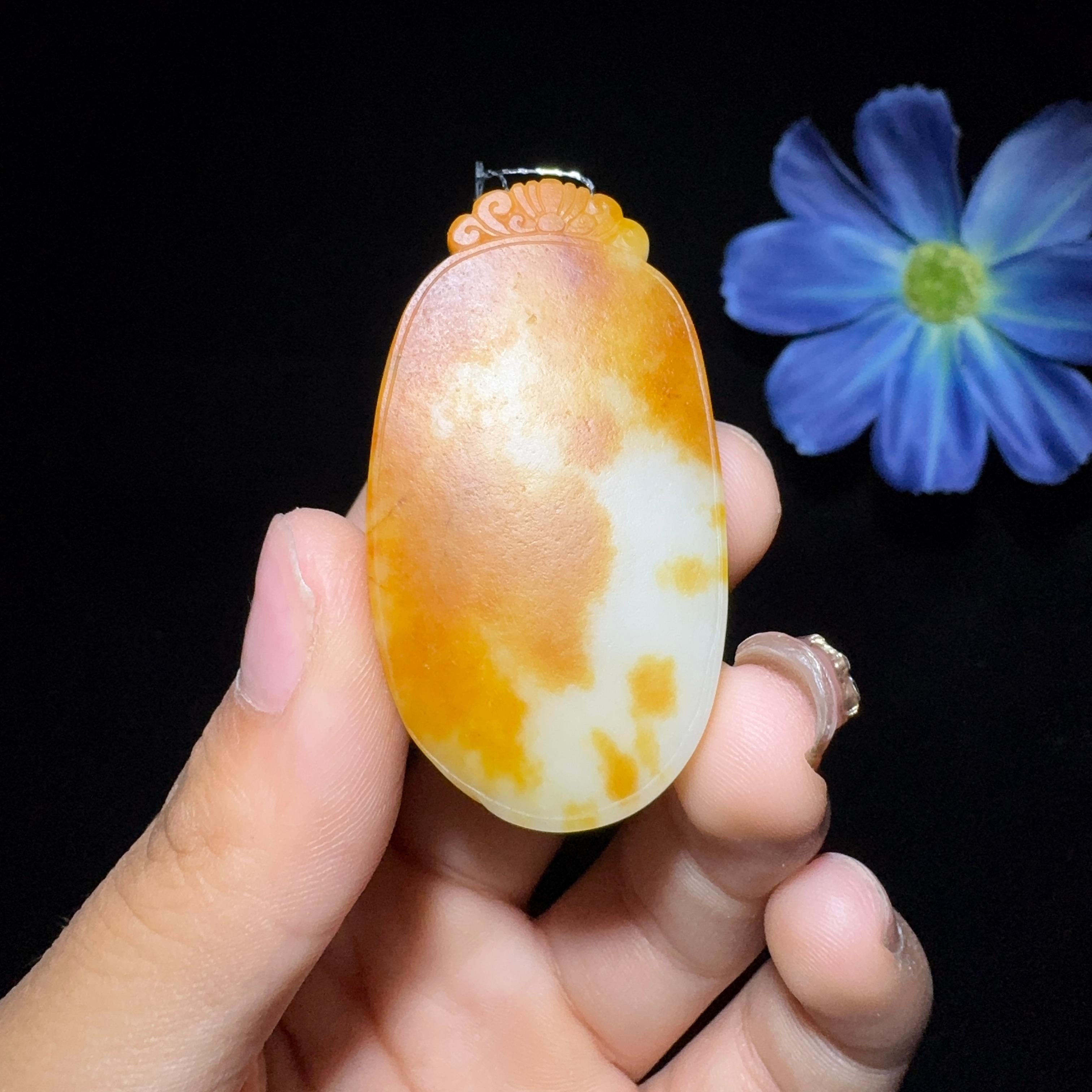 和田玉籽料平安无事牌（28.0g）