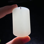 和田玉白玉无事牌（23.8g）