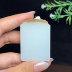 和田玉糖白平安无事牌（40.8g）