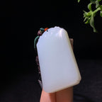 精品和田山料白玉无事牌挂件（91.2g）